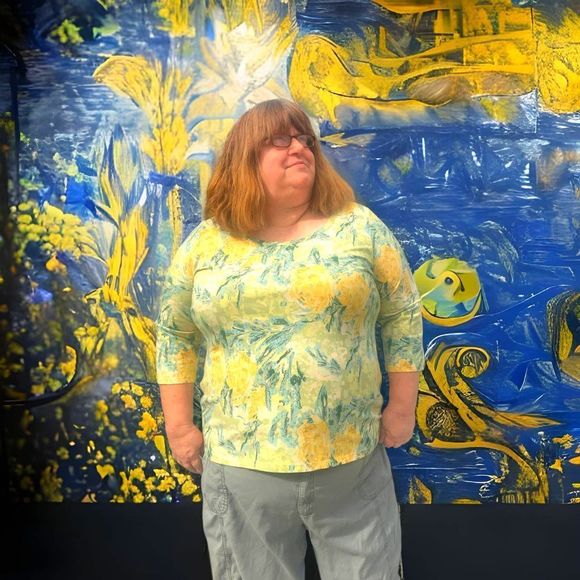 NWT! Style & Co Impressionist Blouse 3X! - Picture 1 of 8